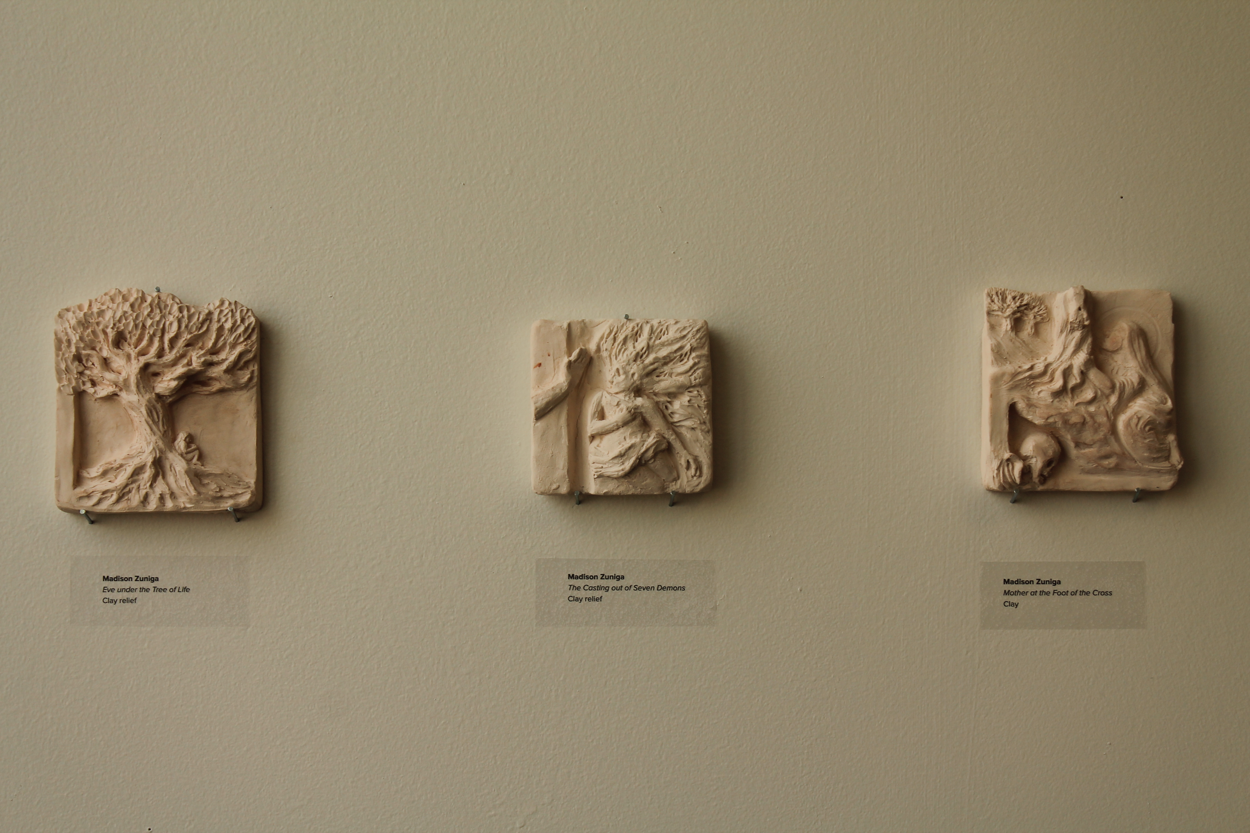 Clay reliefs by Madison Zuniga